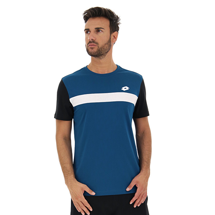 Lotto Dinamico Iii Stp Co Camisetas Hombre - Azules/Blancas - Colombia AUYHEJS-01